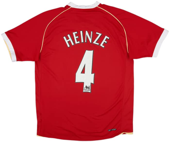 2006-07 Manchester United Home Shirt Heinze #4 - 6/10 - (M)