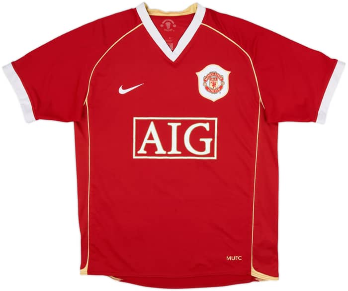 2006-07 Manchester United Home Shirt Heinze #4 - 6/10 - (M)