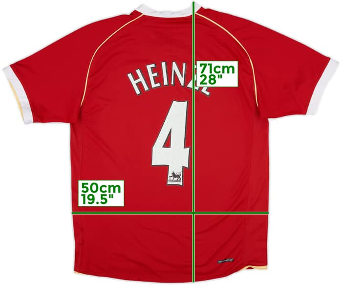 2006-07 Manchester United Home Shirt Heinze #4 - 6/10 - (M)