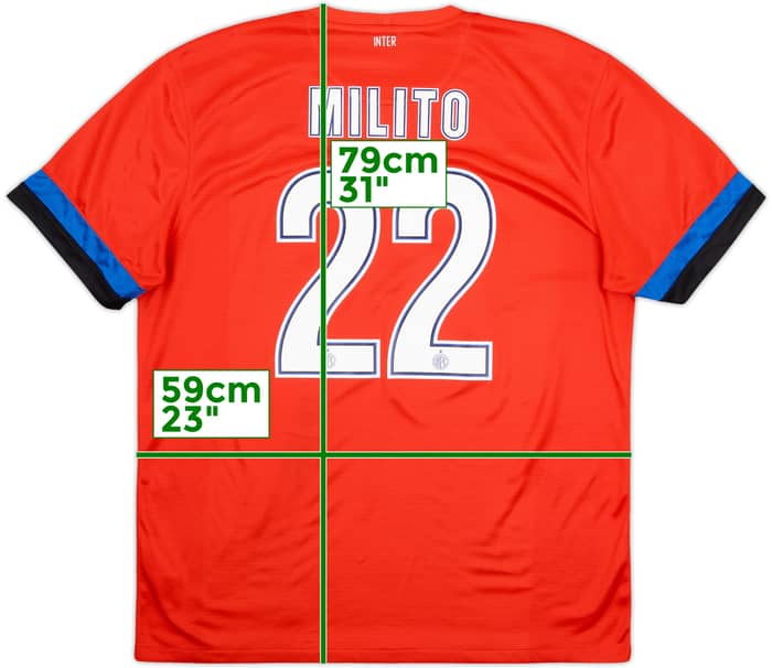 2012-13 Inter Milan Away Shirt Milito #22 - 4/10 - (XL)