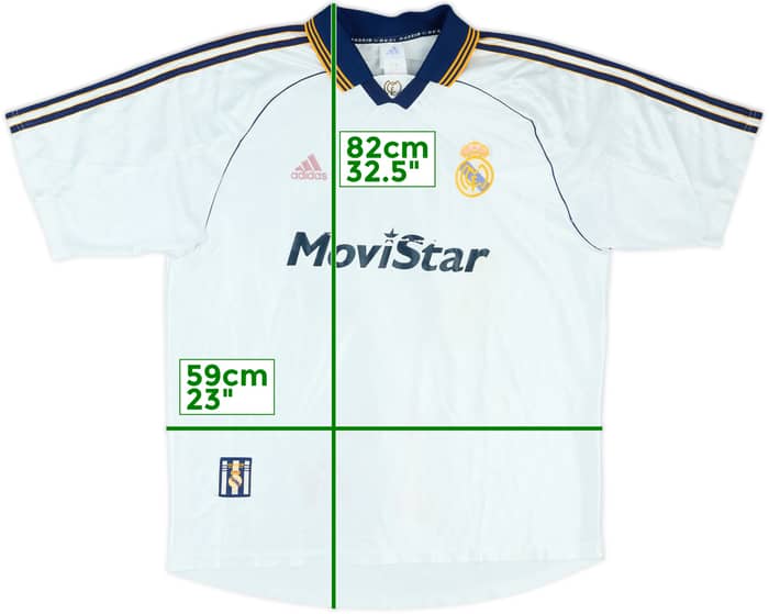 1998-00 Real Madrid Castilla Match Issue Home Shirt #16