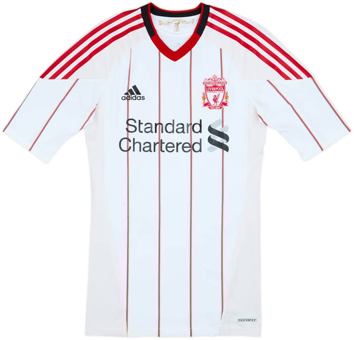 2010-11 Liverpool Player Issue Techfit Away Shirt Gerrard #8 - 6/10 - (M)