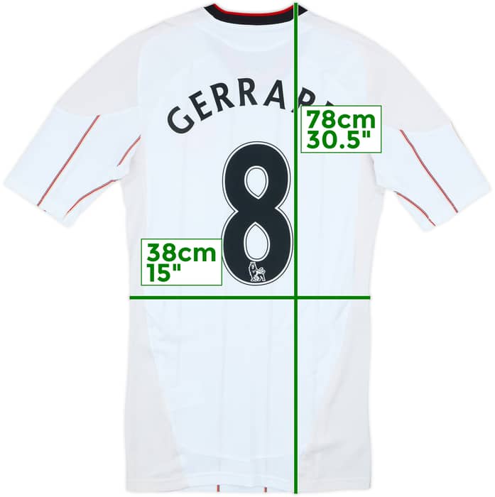 2010-11 Liverpool Player Issue Techfit Away Shirt Gerrard #8 - 6/10 - (M)