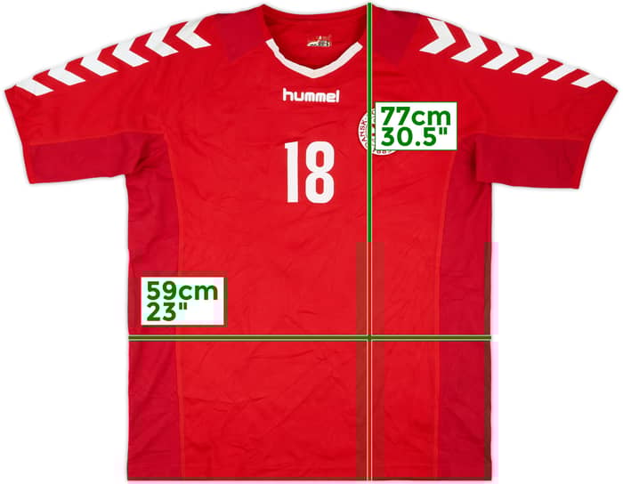 2003-04 Denmark Match Issue Home Shirt #18