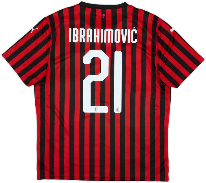 2019-20 AC Milan Home Shirt Ibrahinovic #21 - 8/10 - (L)