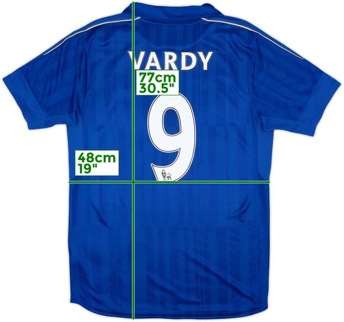 2016-17 Leicester Home Shirt Vardy #9 - 8/10 - (M)