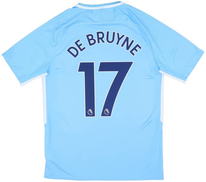 2017-18 Manchester City Home Shirt De Bruyne #17 - 9/10 - (M)