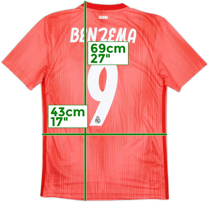2018-19 Real Madrid Third Shirt Benzema #9 - 10/10 - (XS)