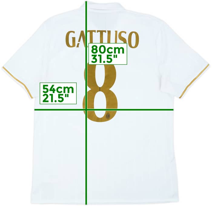 2016-17 AC Milan Away Shirt Gattuso #8 - 8/10 - (L)
