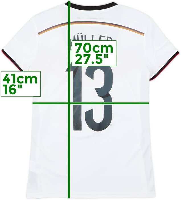 Camiseta de local de Alemania 2014-15 Muller #13 - 8/10 - (Mujeres L)