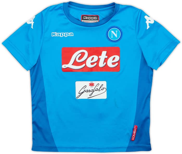 2017-18 Napoli Home Shirt - 6/10 - (4-5 Years)