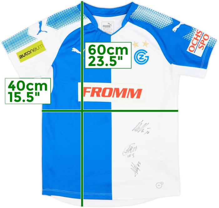 2017-18 Grasshoppers Signed Home Shirt - 9/10 - (11-12 Years)