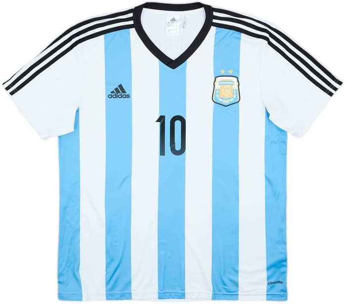 2013-15 Argentina Basic Home Shirt Messi #10 - 6/10 - (L)