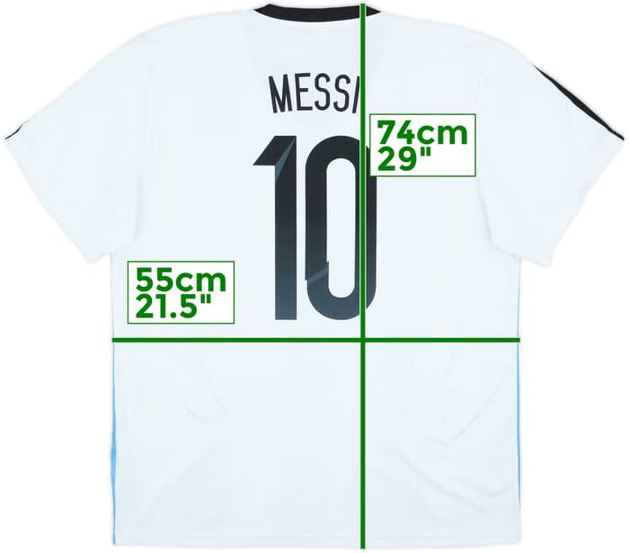 2013-15 Argentina Basic Home Shirt Messi #10 - 6/10 - (L)