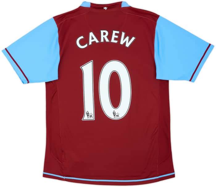 Camiseta de local del Aston Villa 2007-08 Carew #10 - 8/10 - (S)