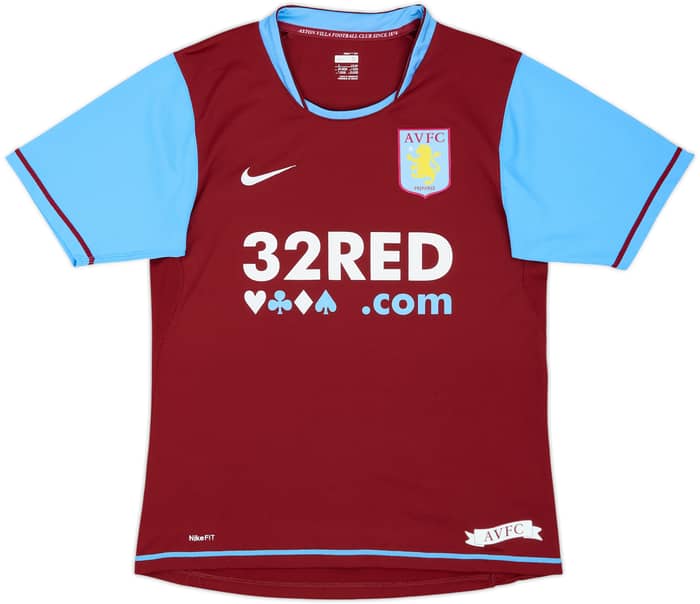 Camiseta de local del Aston Villa 2007-08 Carew #10 - 8/10 - (S)