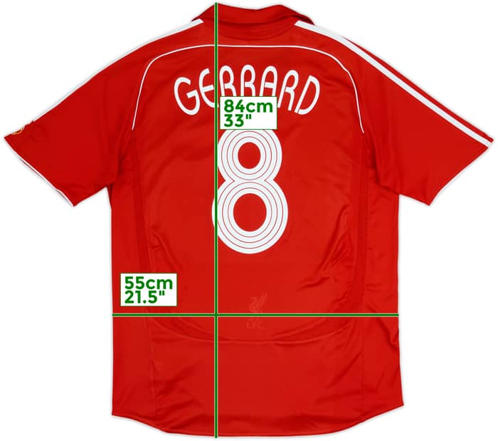 2006-08 Liverpool Camiseta de local Gerrard #8 - 6/10 - (L)
