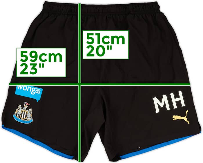Shorts de entrenamiento edición para el personal del Newcastle United 2016-17 'MH' - 10/10 - (L)