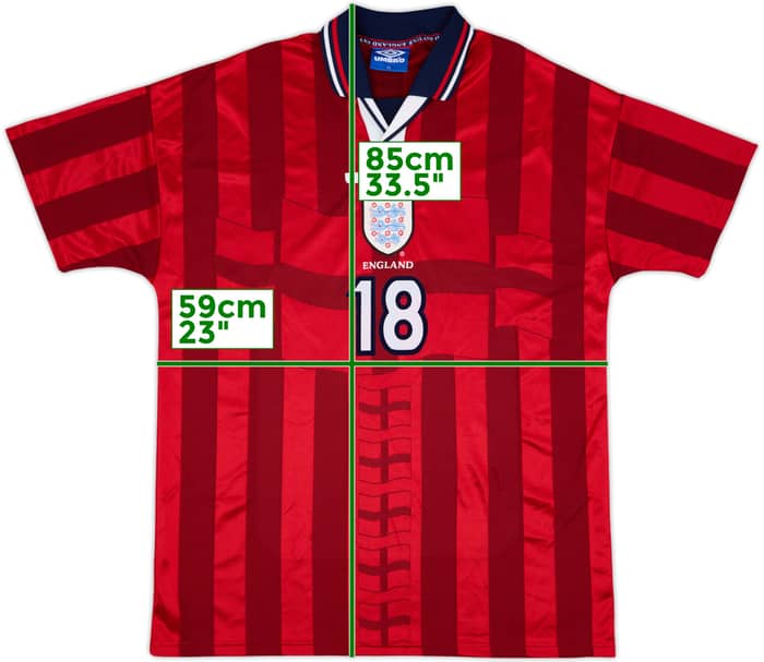 1997-99 England Match Issue Away Shirt #18