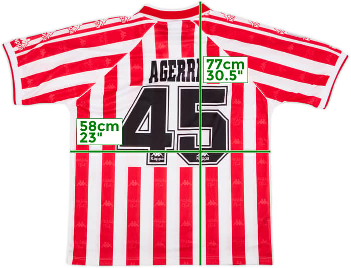 1995-96 Athletic Bilbao Match Issue Home Shirt Agerri #45