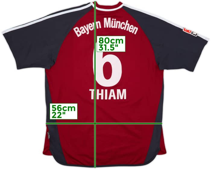 2002-03 Bayern Munich Match Issue Home Shirt Thiam #6