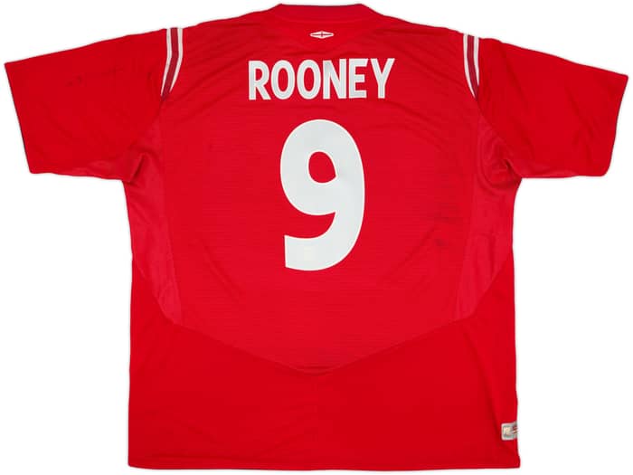 2004-06 England Away Shirt Rooney #9 - 5/10 - (3XL)
