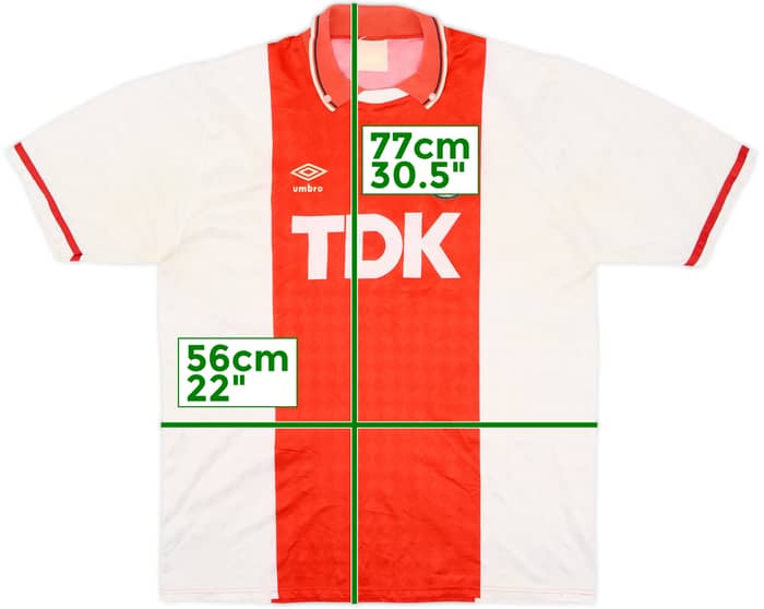 1989-91 Ajax Home Shirt - 6/10 - (XL)