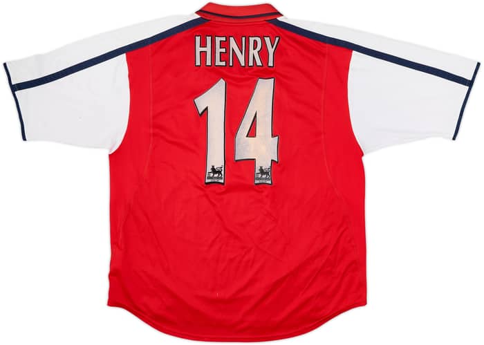 2000-02 Arsenal Home Shirt Henry #14 - 5/10 - (XL)