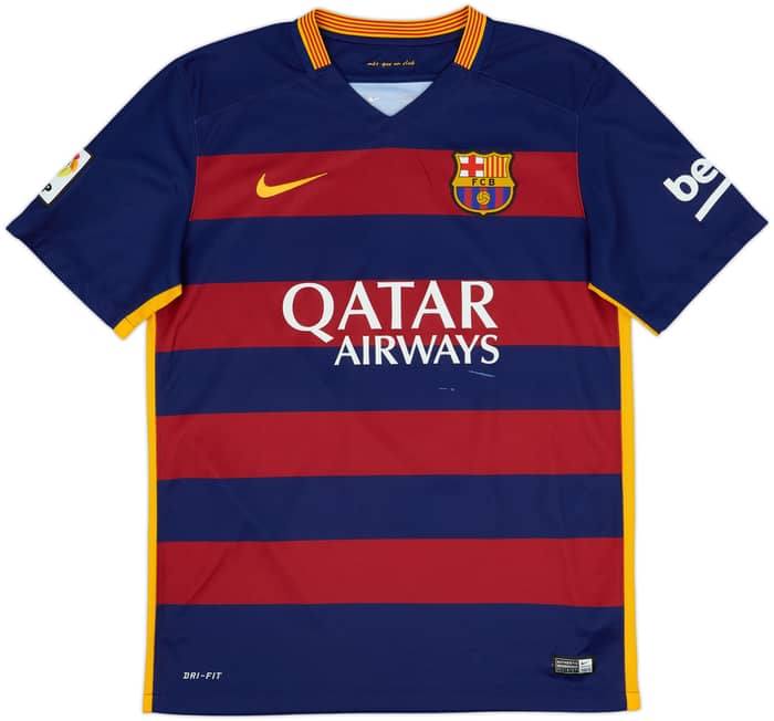 2015-16 Barcelona Home Shirt Suarez #9 - 5/10 - (M)