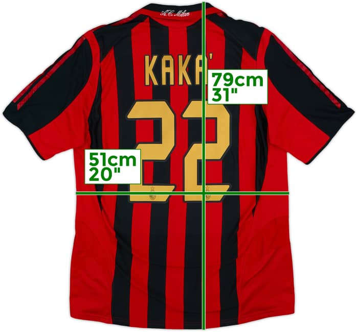 2005-06 AC Milan Home Shirt Kaka #22 - 6/10 - (L)