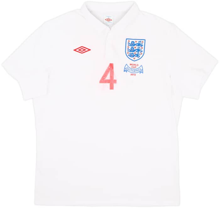 Camiseta de local de Inglaterra 2009-10 Gerrard #4 - 4/10 - (L)