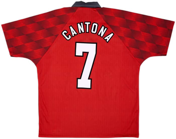 1996-98 Manchester United Home Shirt Cantona #7 - 6/10 - (L)