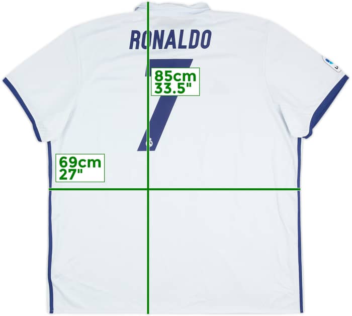 Camiseta de local del Real Madrid 2016-17 Ronaldo #7 - 5/10 - (3XL)
