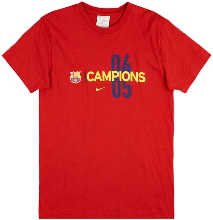 2004-05 Barcelona Nike Campeones Algodón Camiseta - 8/10 - (M)