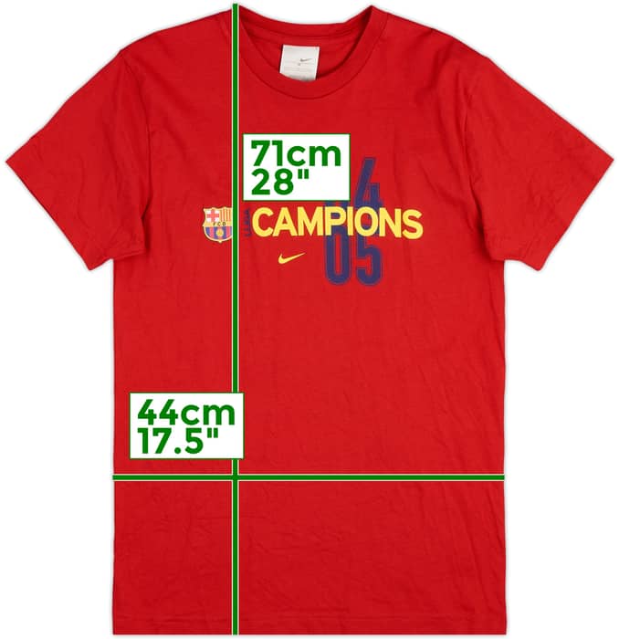 2004-05 Barcelona Nike Campeones Algodón Camiseta - 8/10 - (M)