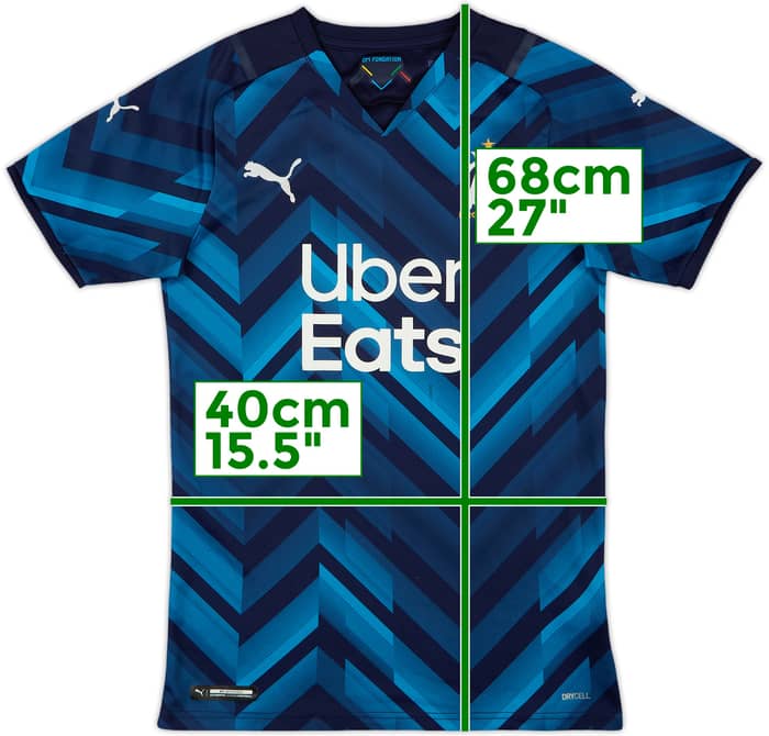 2021-22 Olympique Marseille Puma Training Shirt - 8/10 - (XS)