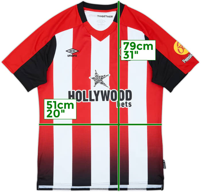 2023-24 Brentford Home Shirt - 10/10 - (L)