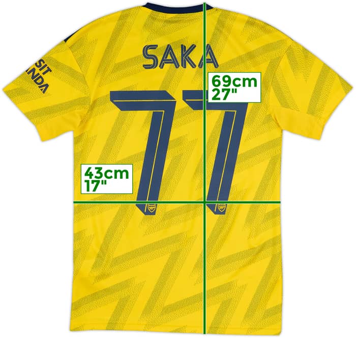 2019-20 Arsenal Away Shirt Saka #77 - 9/10 - (XS)