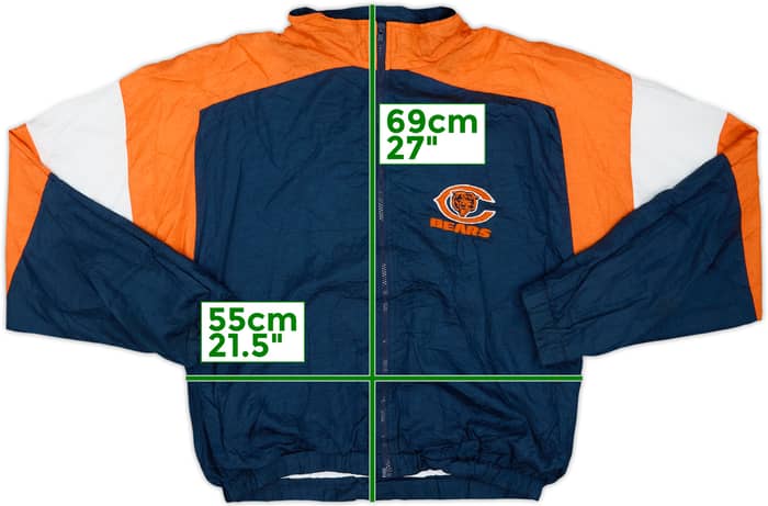 1990s Chicago Bears Chalk Line Windbreaker Jacket - 9/10 - (L)