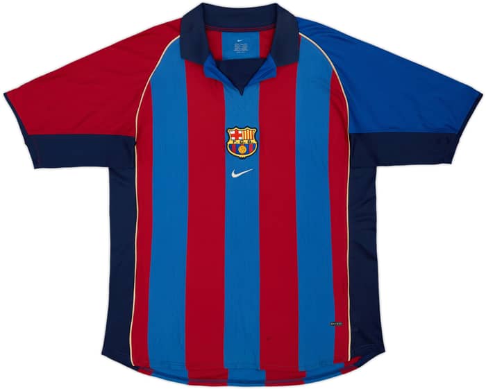 2001-02 Barcelona Home Shirt Rivaldo #10 - 8/10 - (XL)