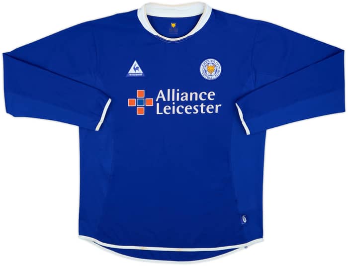 Camiseta de local del Leicester 2003-04 de manga larga #8 - 7/10 - (L)