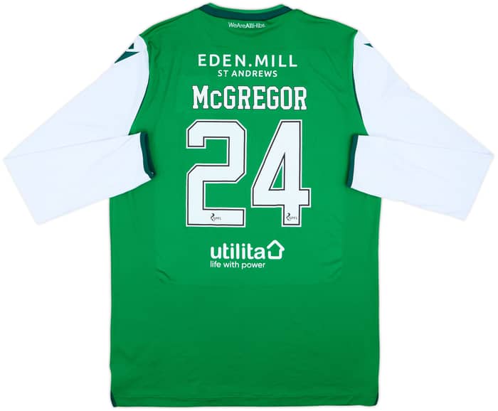 2020-21 Hibernian 'Scottish Cup Final' Home L/S Shirt McGregor #24 - 8/10 - (3XL)