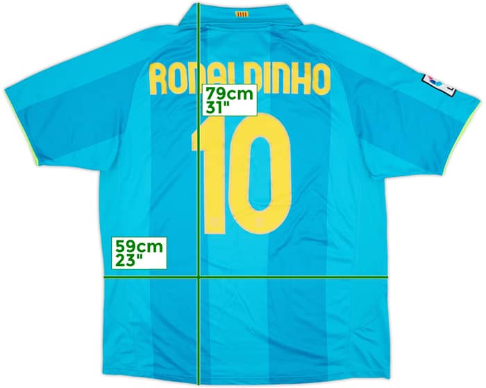 2007-09 Barcelona Away Shirt Ronaldinho #10 - 8/10 - (XL)