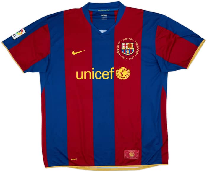 2007-08 Barcelona Home Shirt Ronaldinho #10 - 8/10 - (XXL)