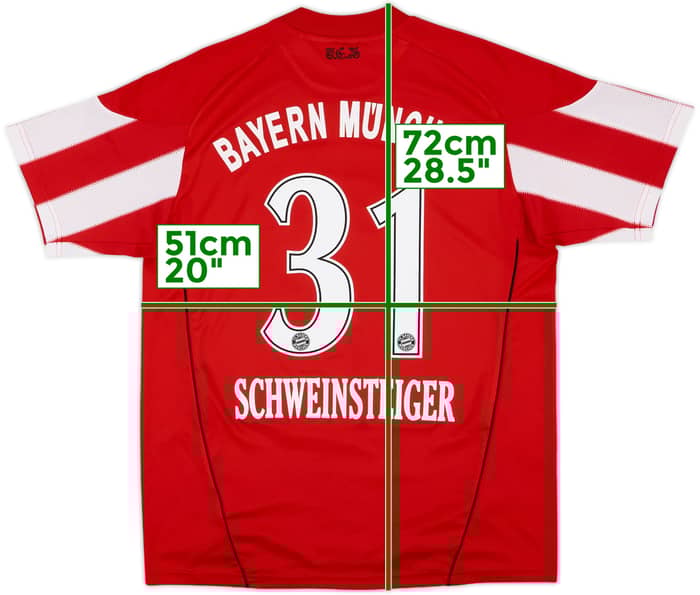 2010-11 Bayern Munich Home Shirt Schweinsteiger #31 - 8/10 - (XL.Boys)