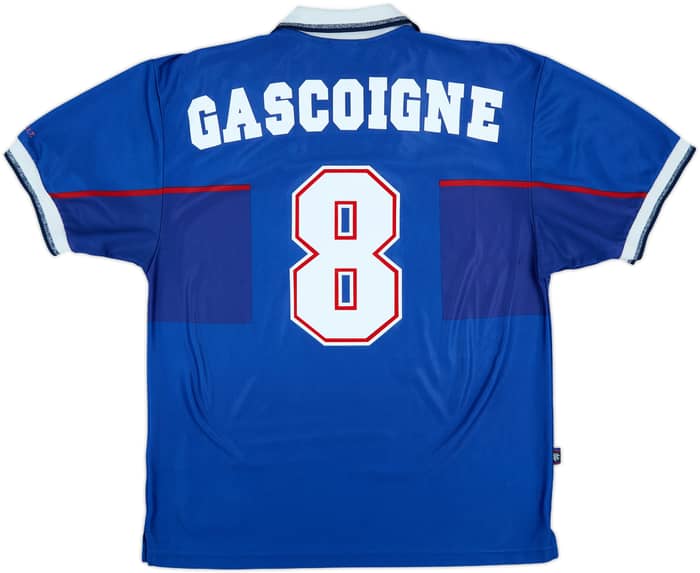 1997-99 Rangers Home Shirt Gascoigne #8 - 8/10 - (L)