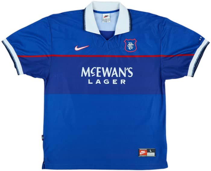 1997-99 Rangers Home Shirt Gascoigne #8 - 8/10 - (L)
