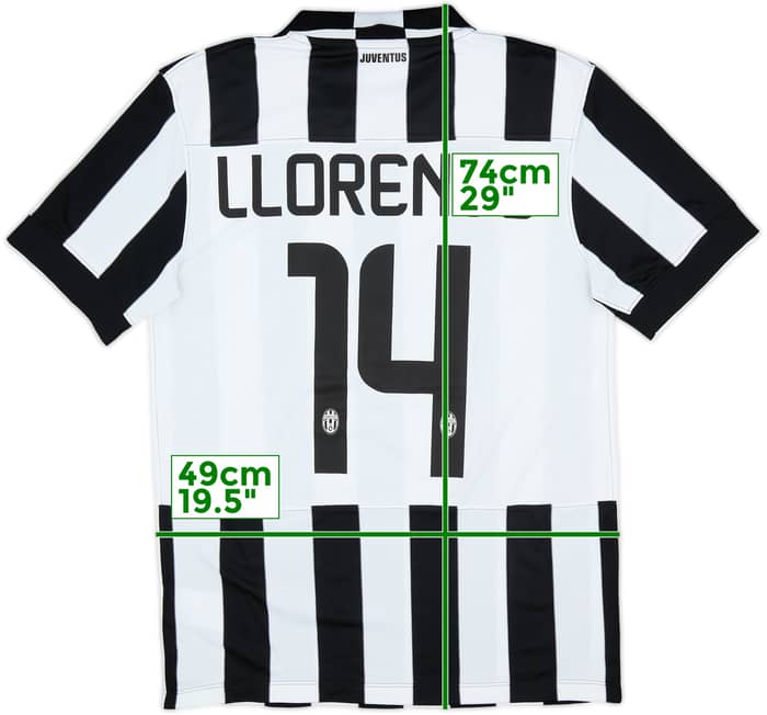 2014-15 Juventus Home Shirt Llorente #14 - 7/10 - (M)