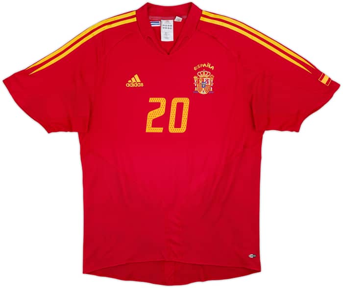 2004-06 Spain Home Shirt Xavi #20 - 6/10 - (S)