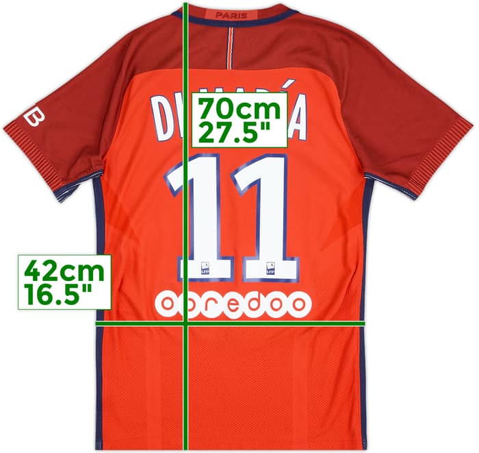 2016-17 Paris Saint-Germain Authentic Away Shirt Di Maria #11 - 7/10 - (S)